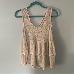 Free People lace tank